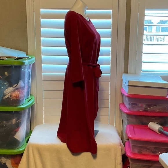 Croft & Barrow Rich Red Long Sleeve Dress - Picture 2 of 7